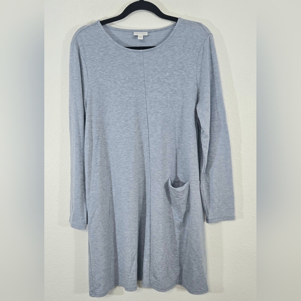 J. Jill Pure Jill Luxe Tencel Marled Blue Dress Career Church Casual, Large